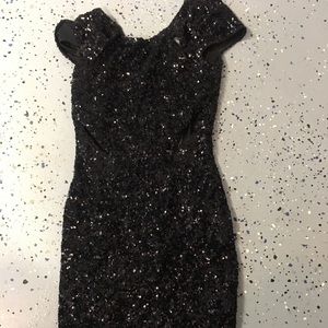 Black sequined xsmall party dress